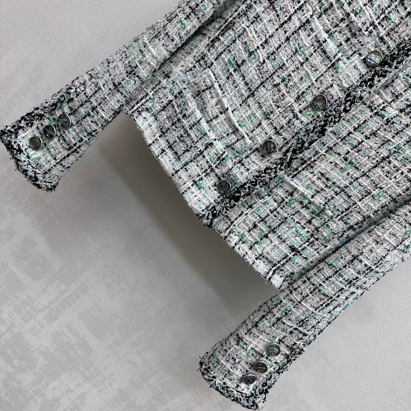 CC 26s Jacket White Black Green Tweed 407415
