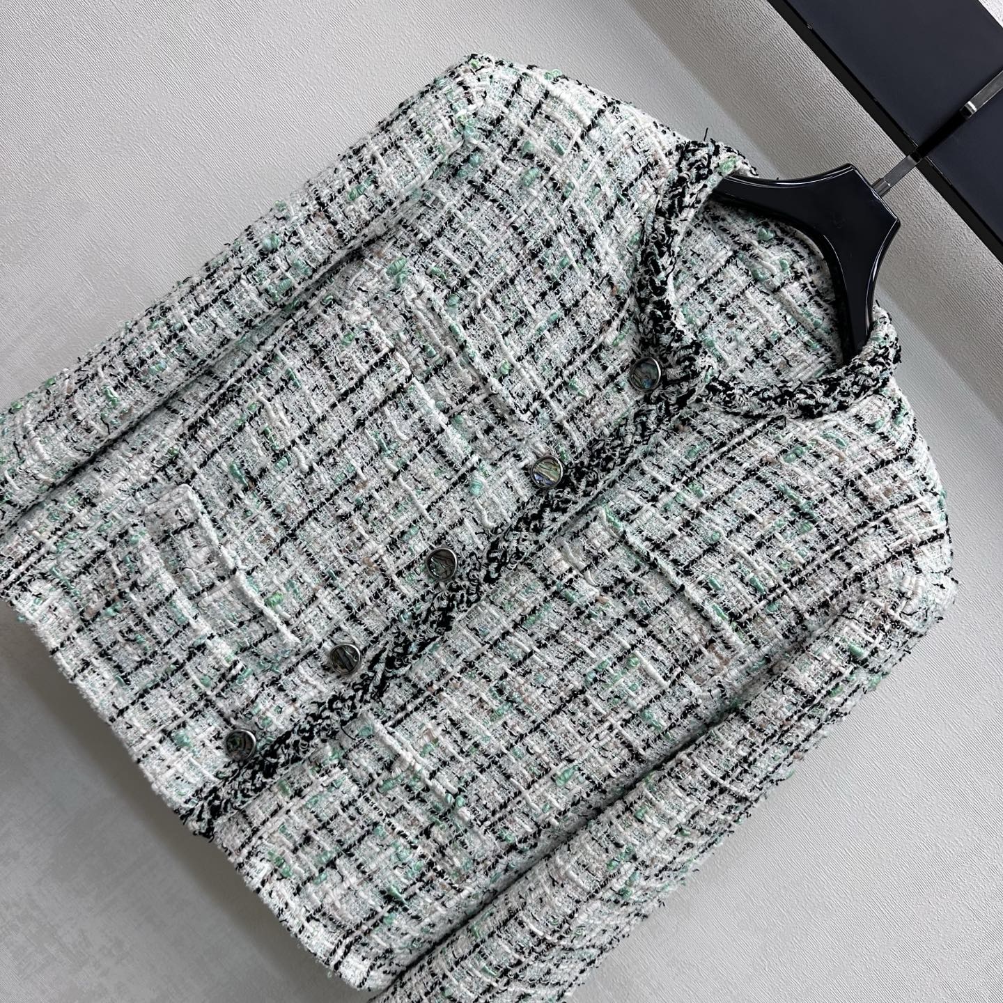 CC 26s Jacket White Black Green Tweed 407415