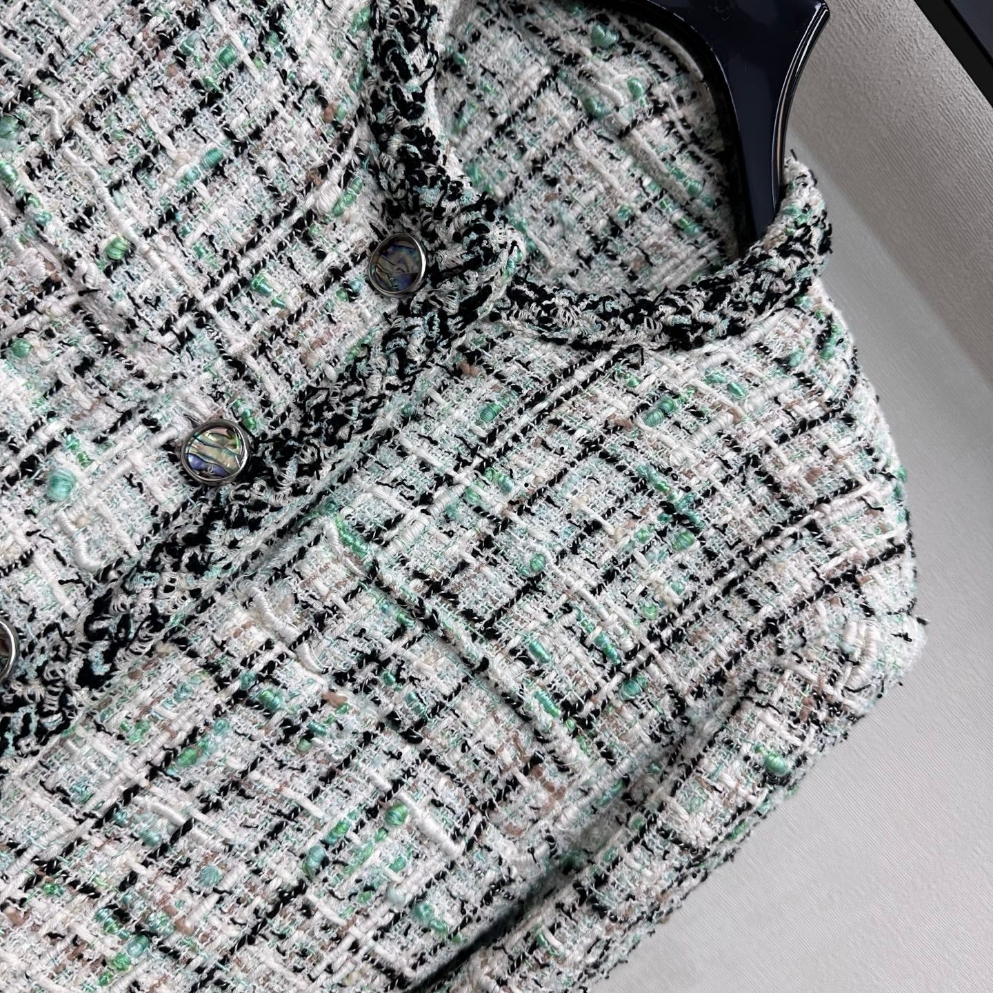 CC 26s Jacket White Black Green Tweed 407415
