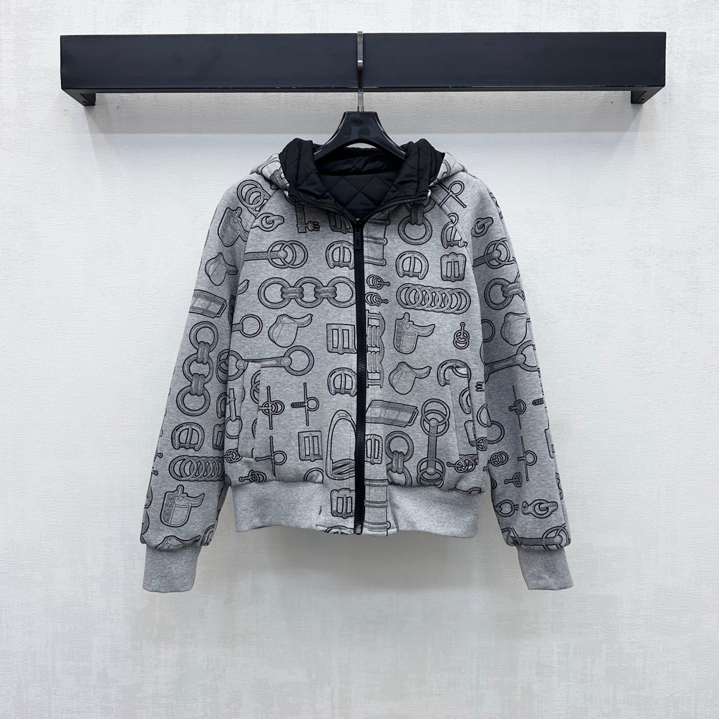 HM 26s "Cahier du Colporteur" Reversible Jacket Grey Cotton 422585