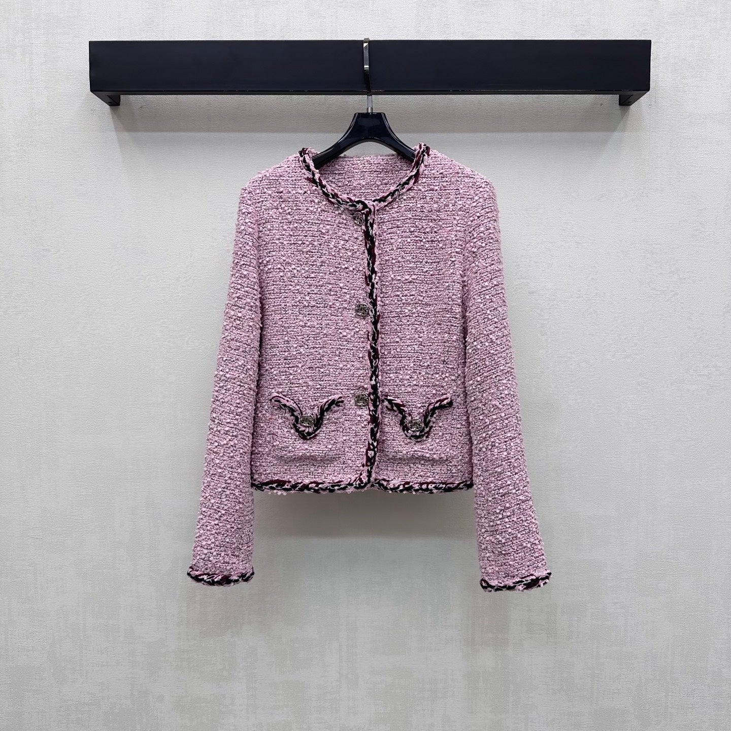 CC FW 2026 Jacket Pink Black White Tweed 423437