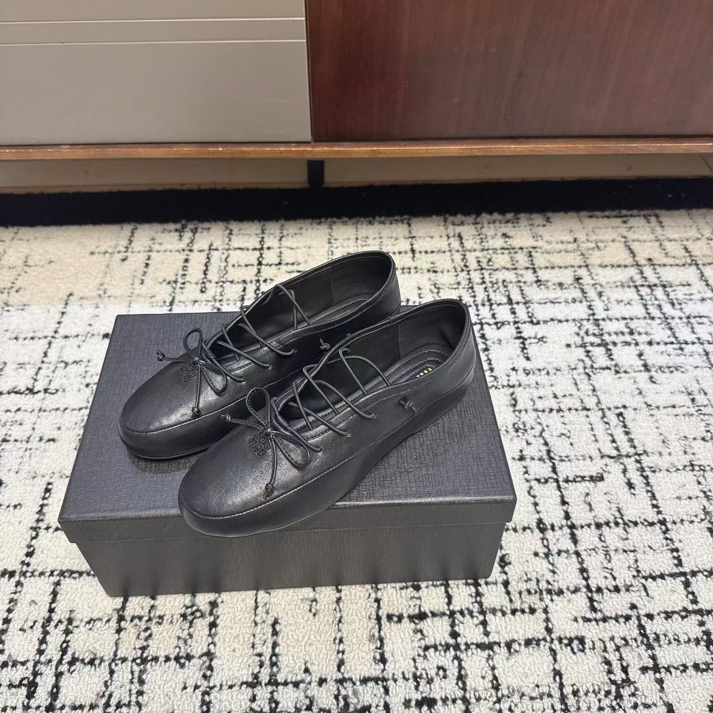 Miu 2026 Ballerinas Black Nappa Leather 682023