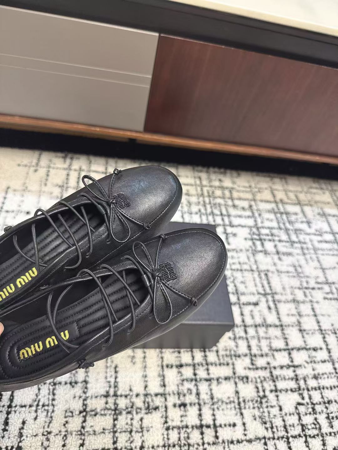 Miu 2026 Ballerinas Black Nappa Leather 682023