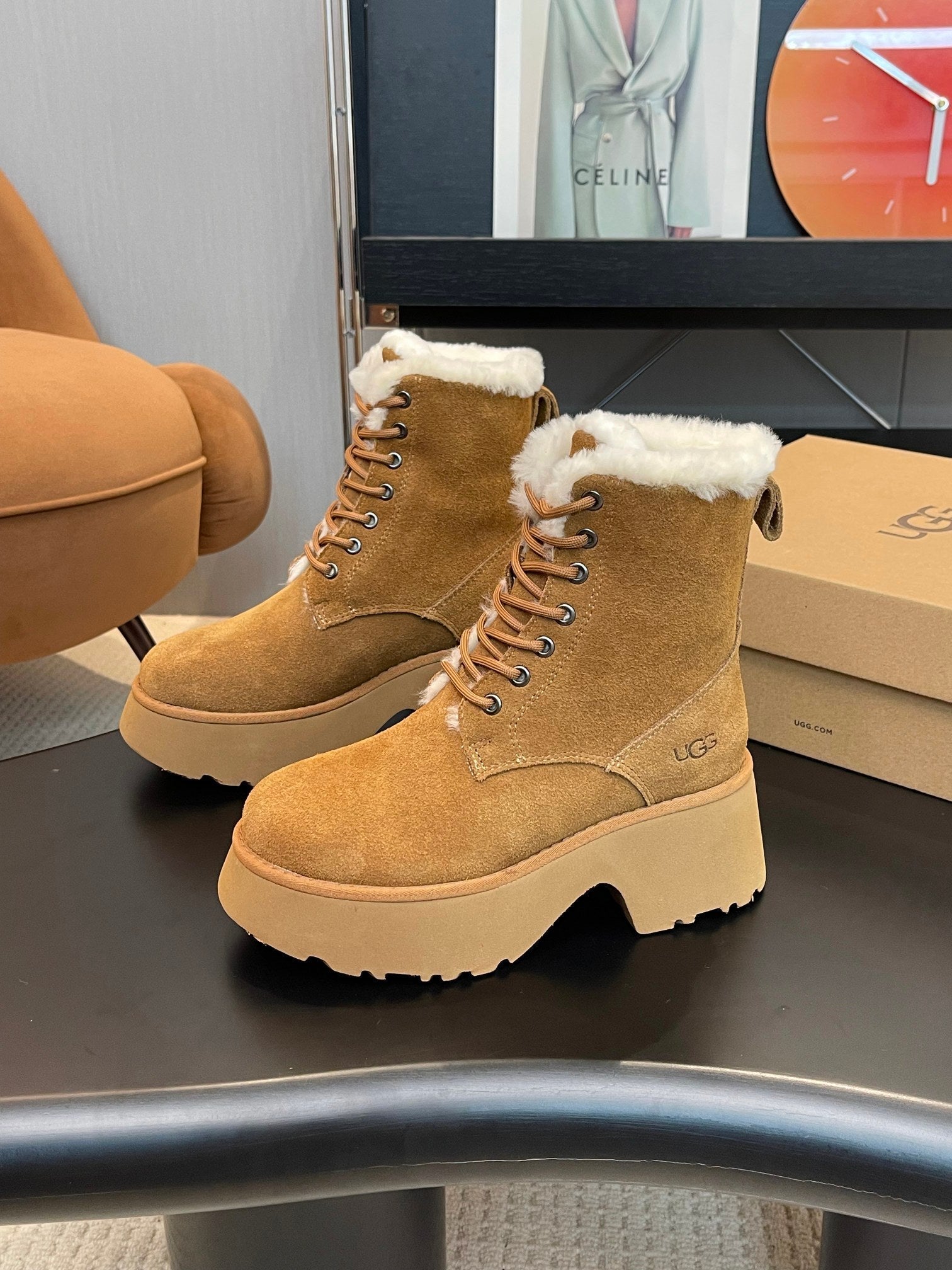 UGG Martin Boots Suede Lamb Wool