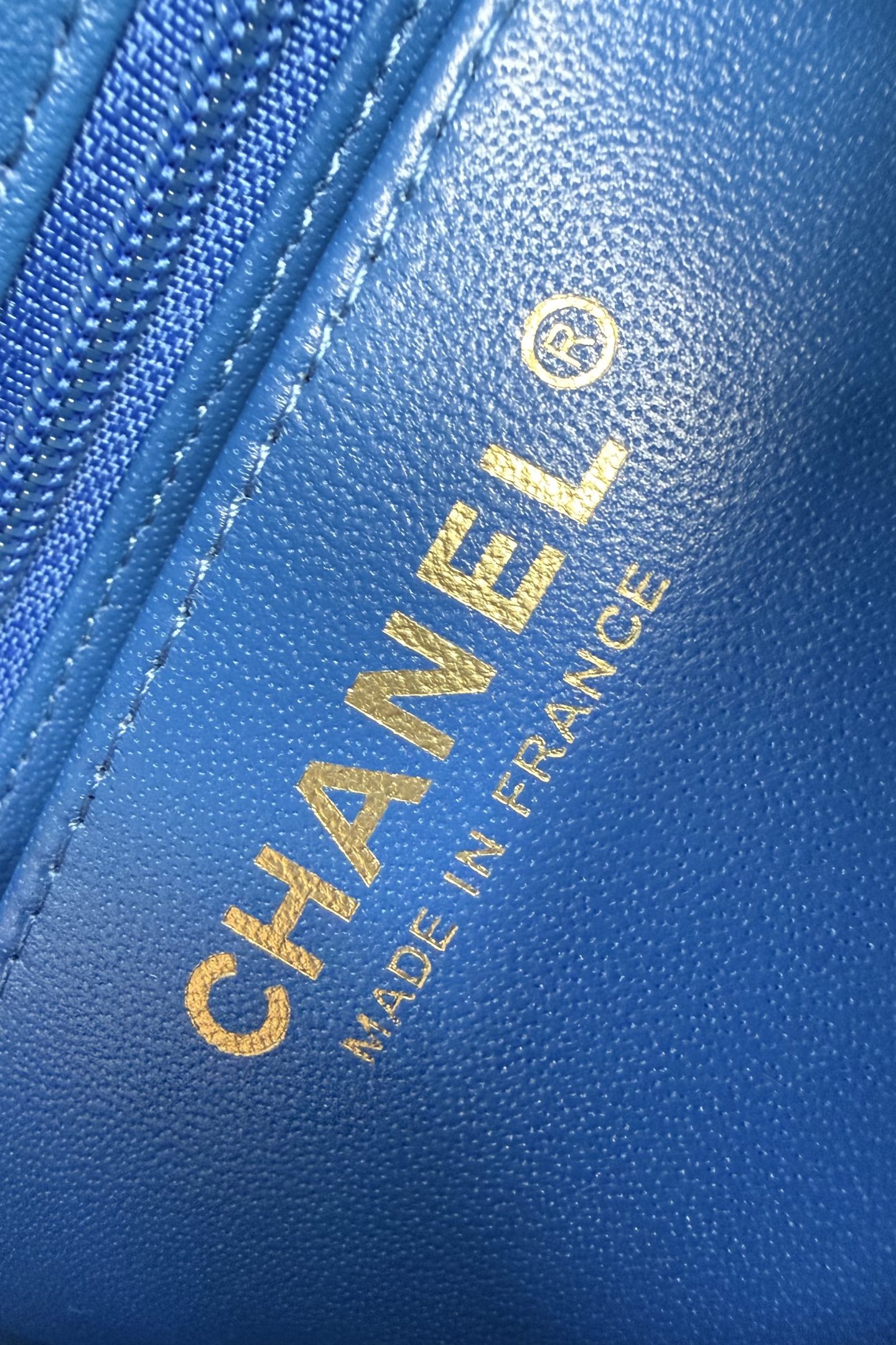 CC Flap Bag 17cm Cobalt Blue Sheepskin GHW 284816