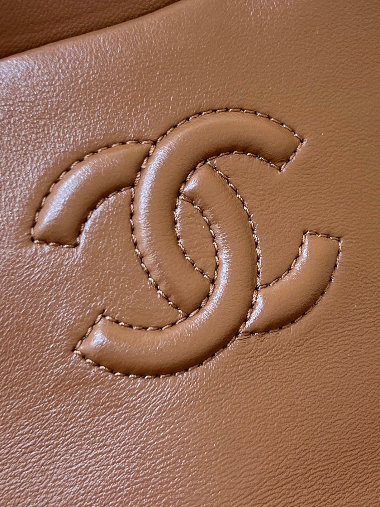 CC 24K Teddy Bear CF 18 cm Brown Beige Lambskin & Fur Light GHW