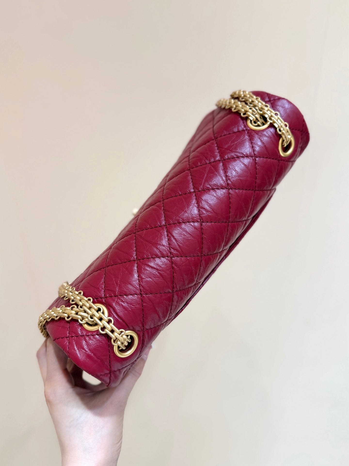 CC 2.55 Reissue 226 Double Flap Bag 28cm Red Leather 289922