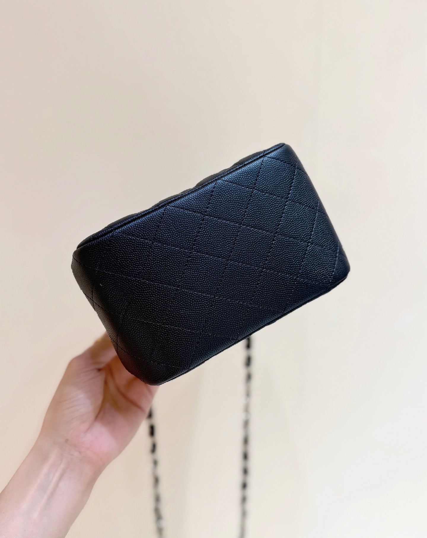 CC 2025 Mini Tote Bag Black Calfskin 346305