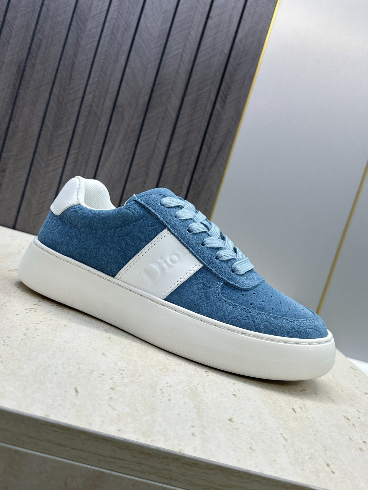 CD 26s Star Sneakers Denim Blue Gravity Embossed Suede 118418