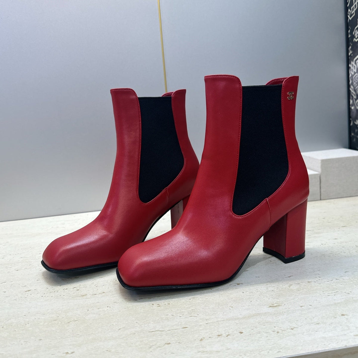 CC 26S Chelsea Ankle Boots 7.5cm Red Calfskin 118741