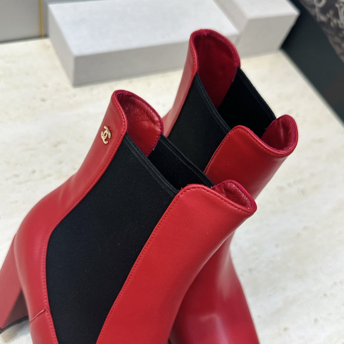 CC 26S Chelsea Ankle Boots 7.5cm Red Calfskin 118741