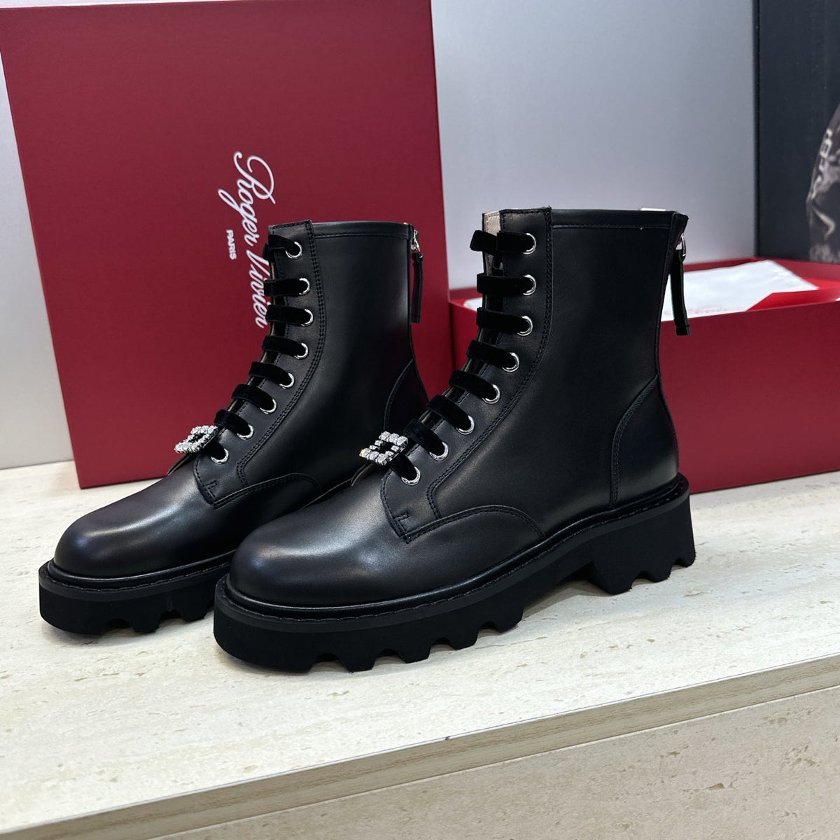 RV 26s Viv' Rangers Truck Booties 4cm Black Leather 118492