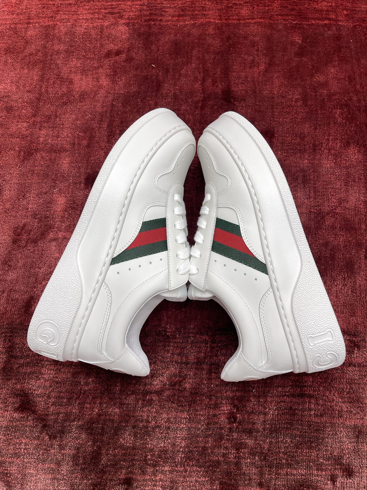 GG Chunky Trainers White Leather 543411