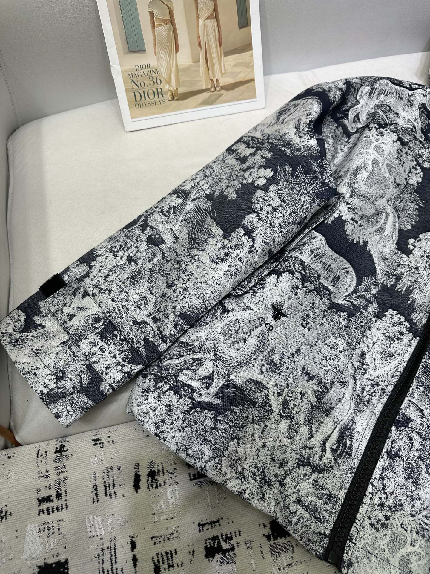 CD 25 Tiger Garden Jacket Blue Polyester
