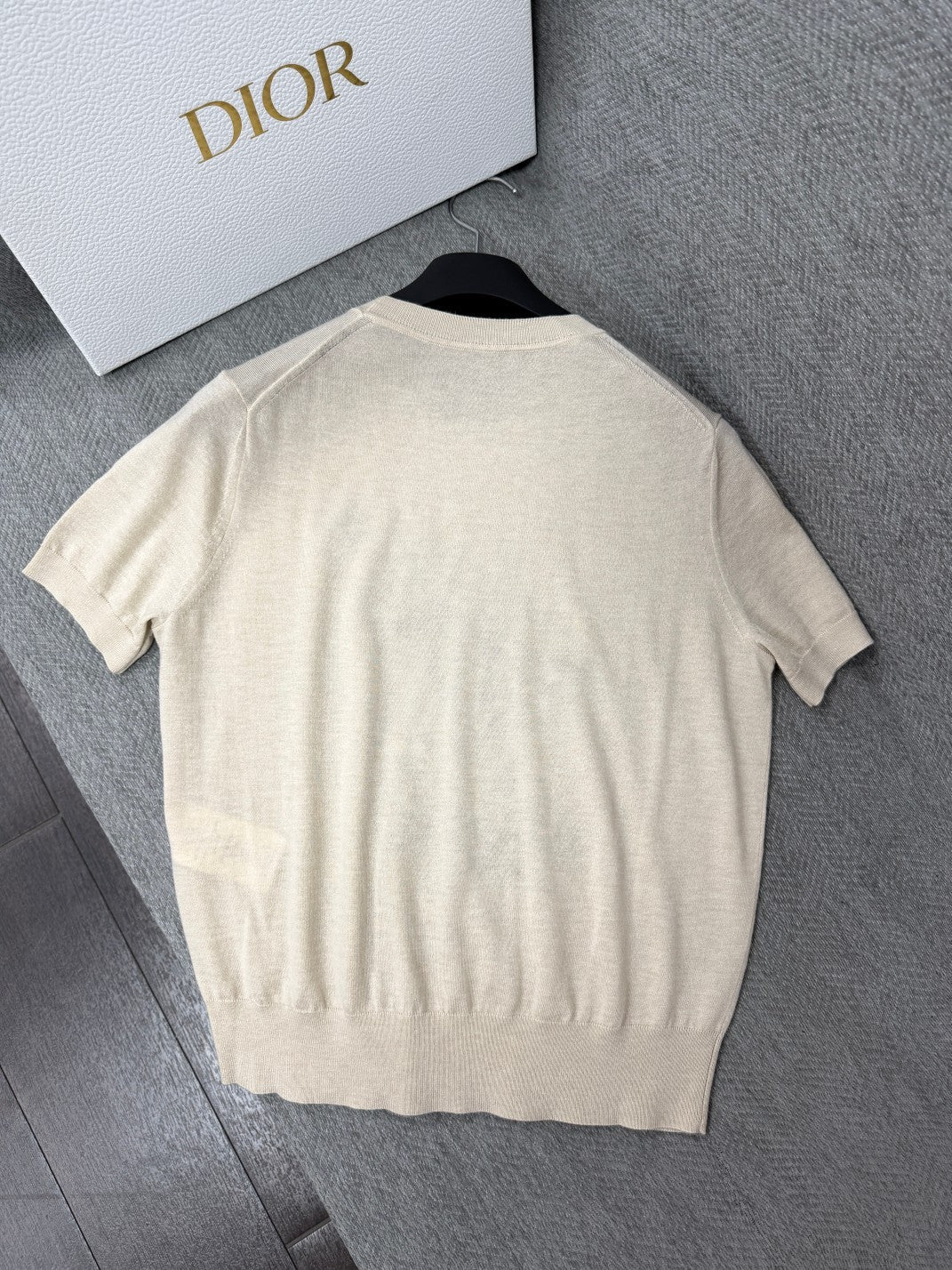 CD 26s Embroidered Short-Sleeved Shirt Khaki Cashmere 414827