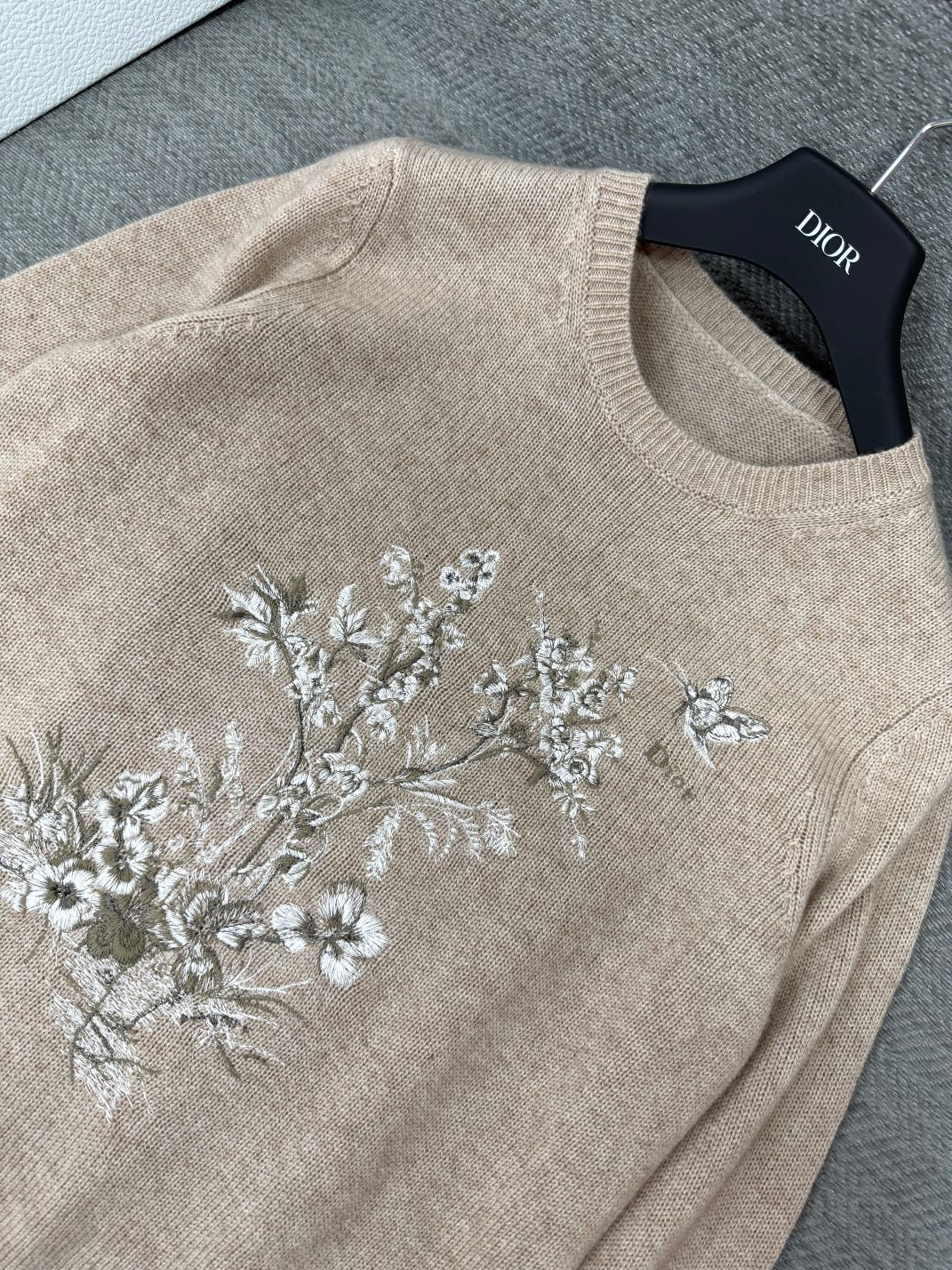 CD 26s Embroidered Long-Sleeved Shirt Khaki Cashmere 414830