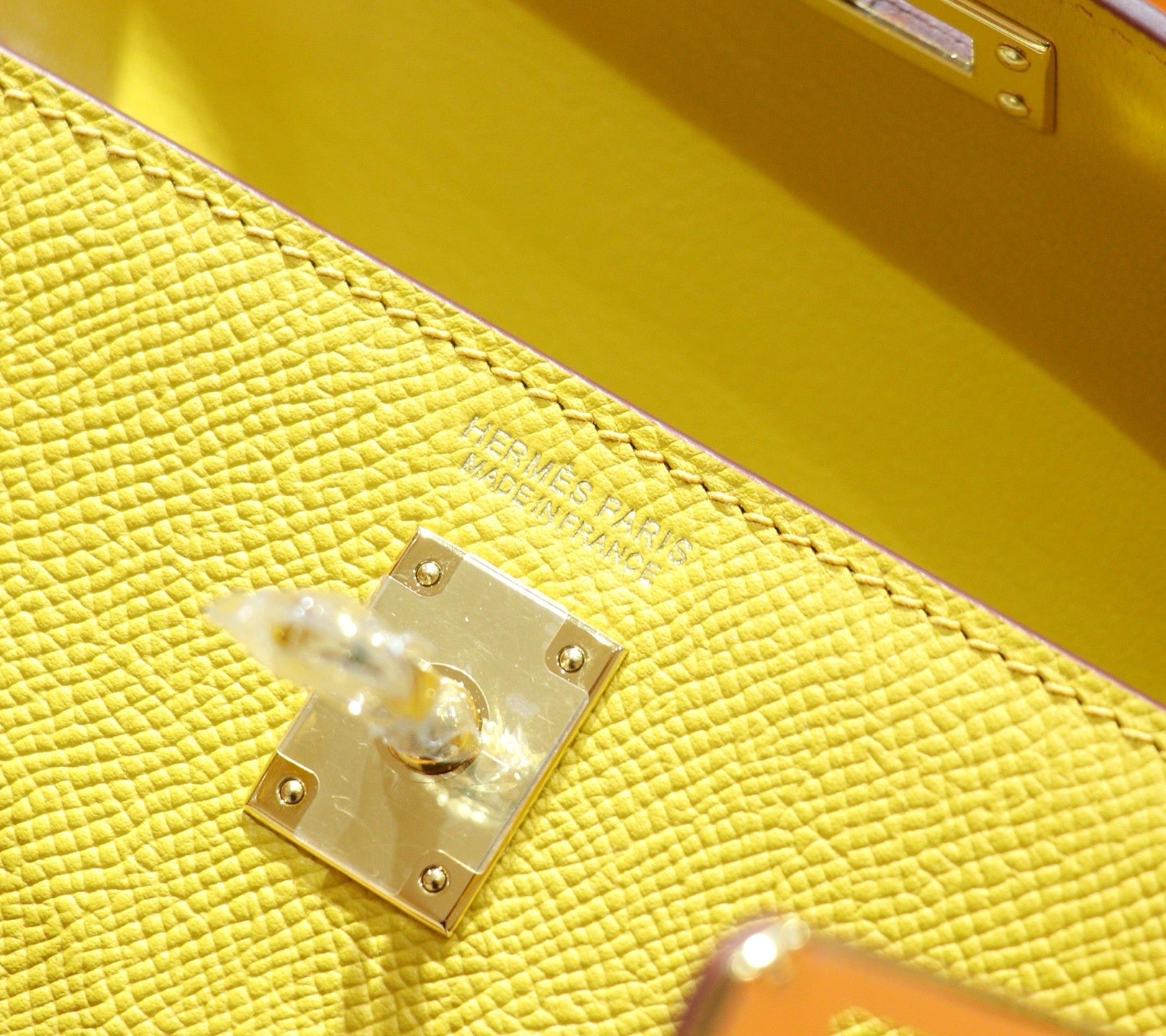 HM Kelly Mini Yellow Epsom Sliver Hardware 270312