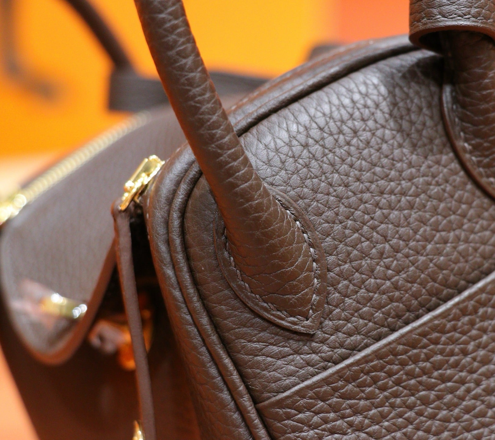 HM Mini Lindy Bag 20cm Coffee Togo Leather 270314