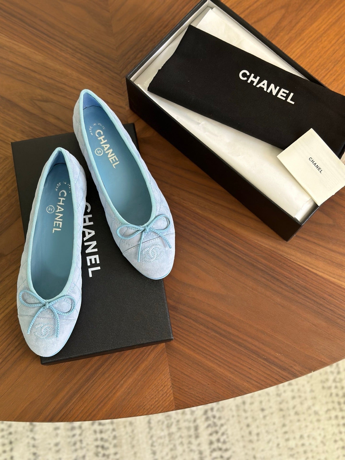 CC 26s Ballet Flat Light Blue Suede 938166