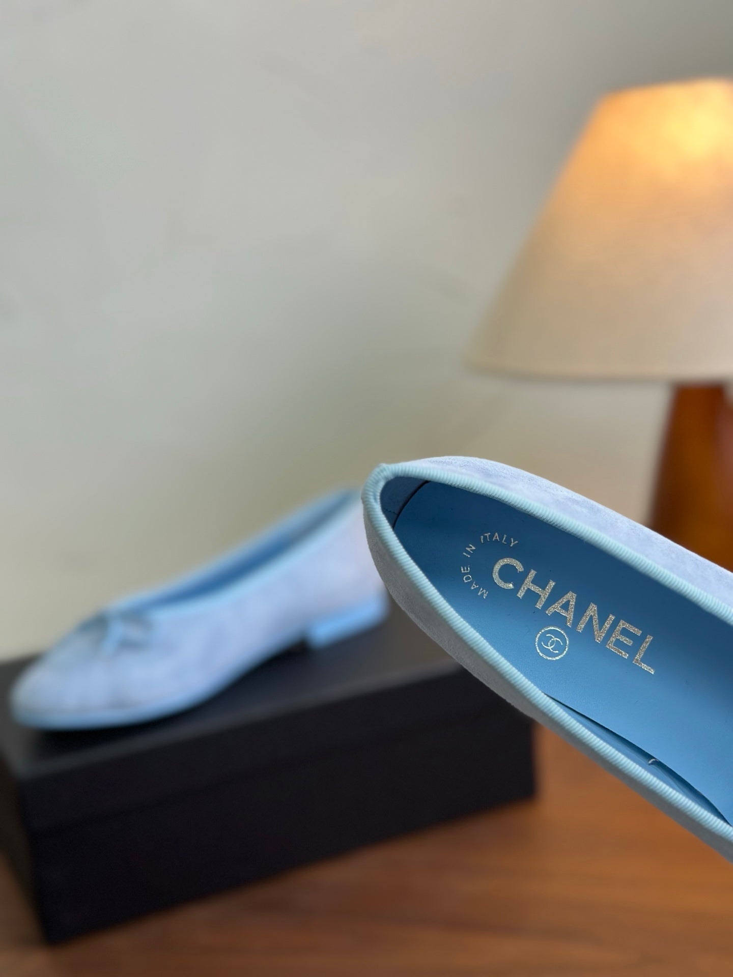 CC 26s Ballet Flat Light Blue Suede 938180