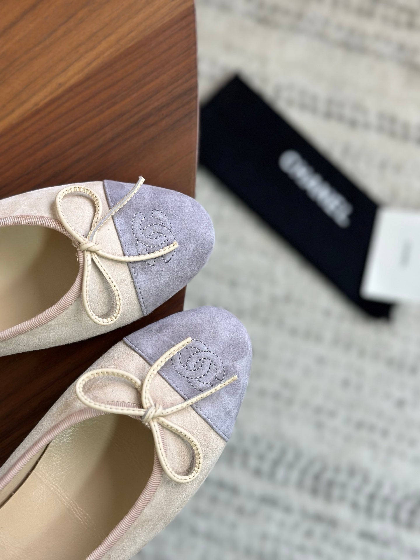 CC 26s Ballet Flat Khaki Purple Suede 938187