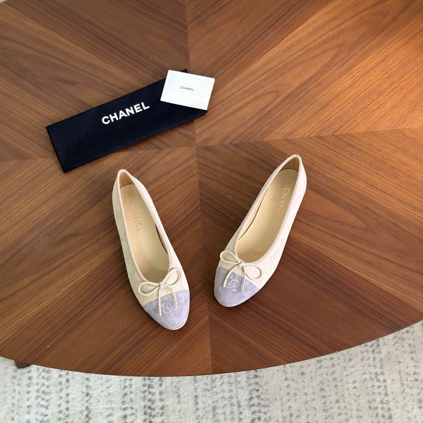 CC 26s Ballet Flat Khaki Purple Suede 938187