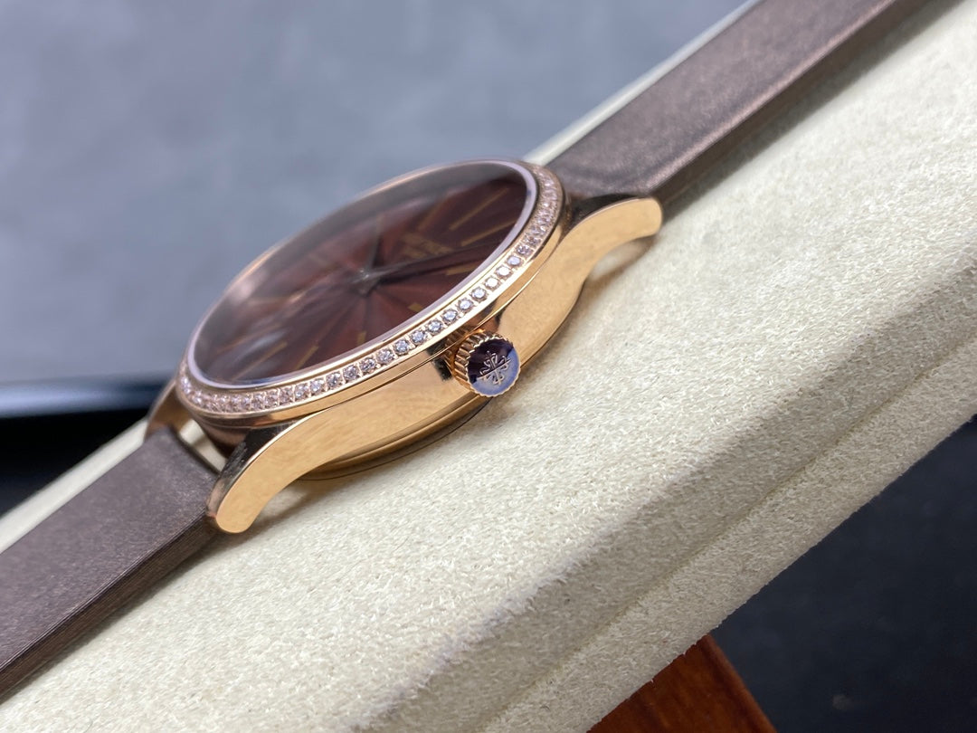 PATEK Calatrava 35mm Pink Gold Chocolate Dial