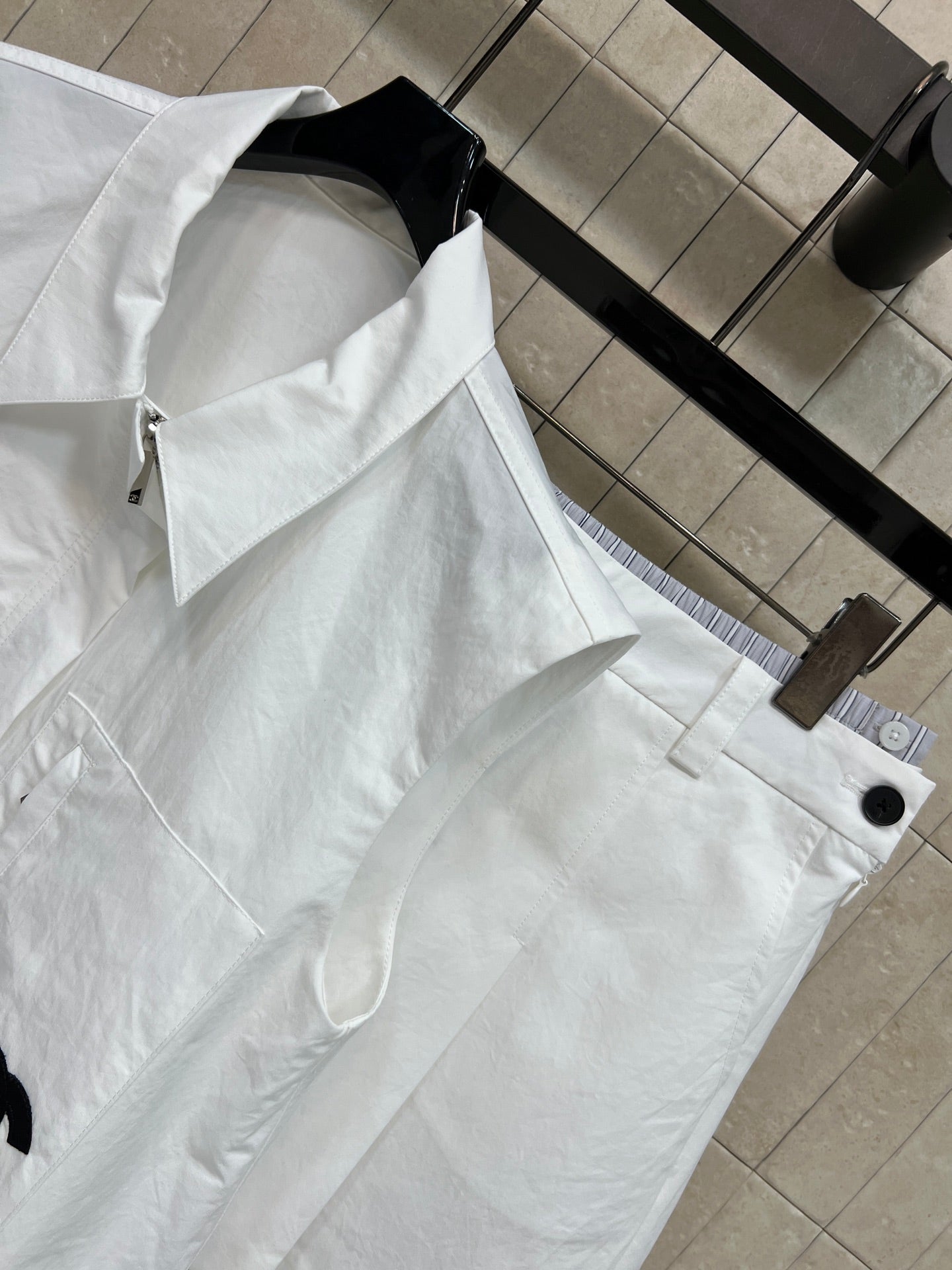 CC 26s Sleeveless Shirt + Shorts White Polyester 400734