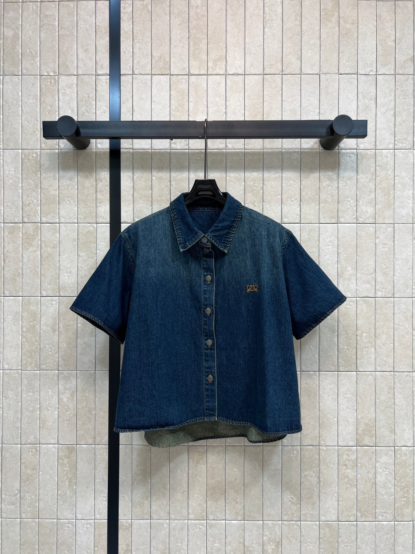 Loewe 26s Denim Short-Sleeved Shirt 400695