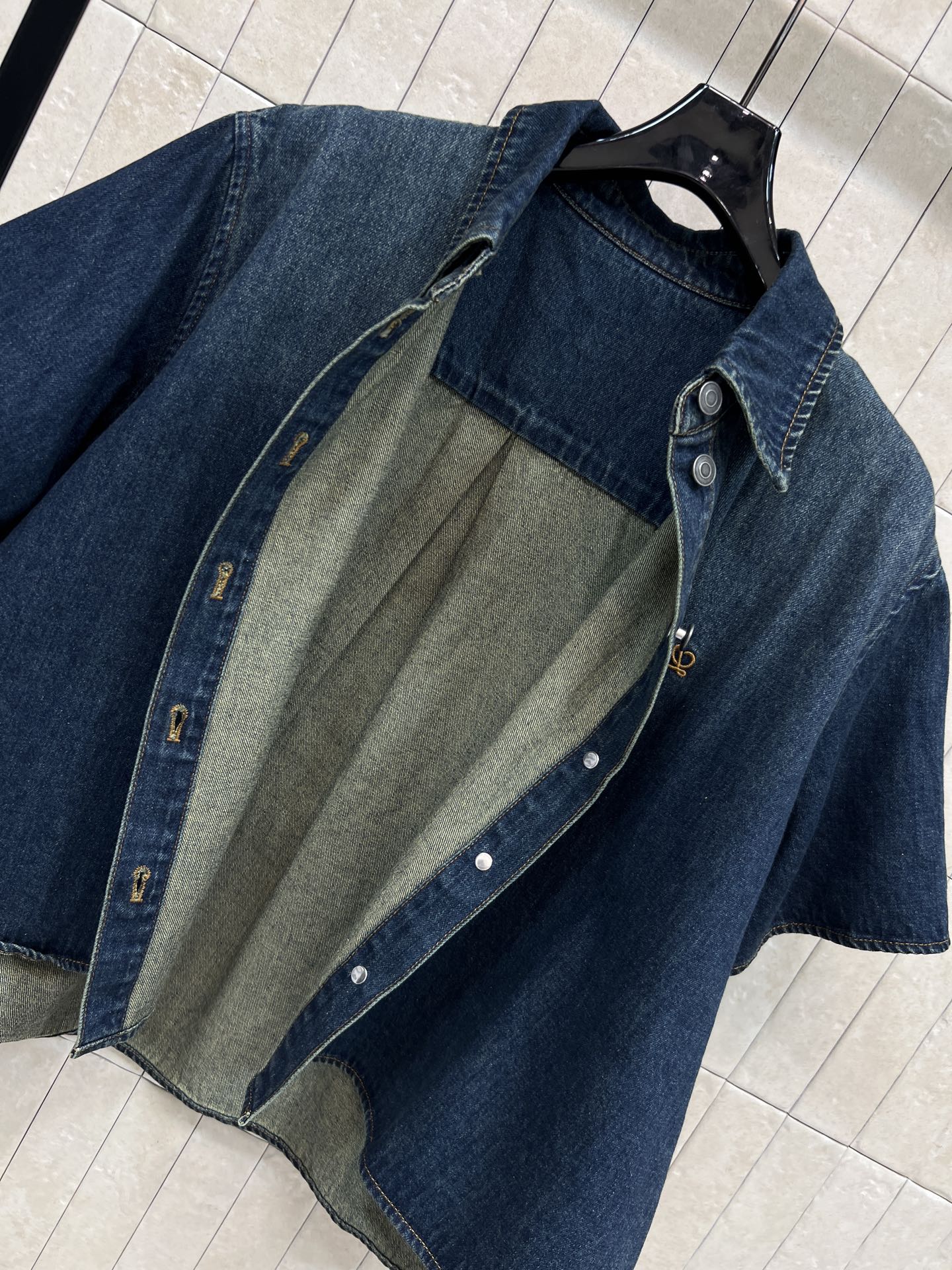 Loewe 26s Denim Short-Sleeved Shirt 400695