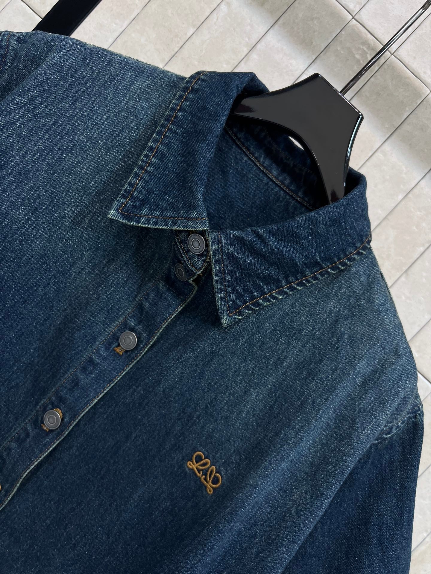 Loewe 26s Denim Short-Sleeved Shirt 400695