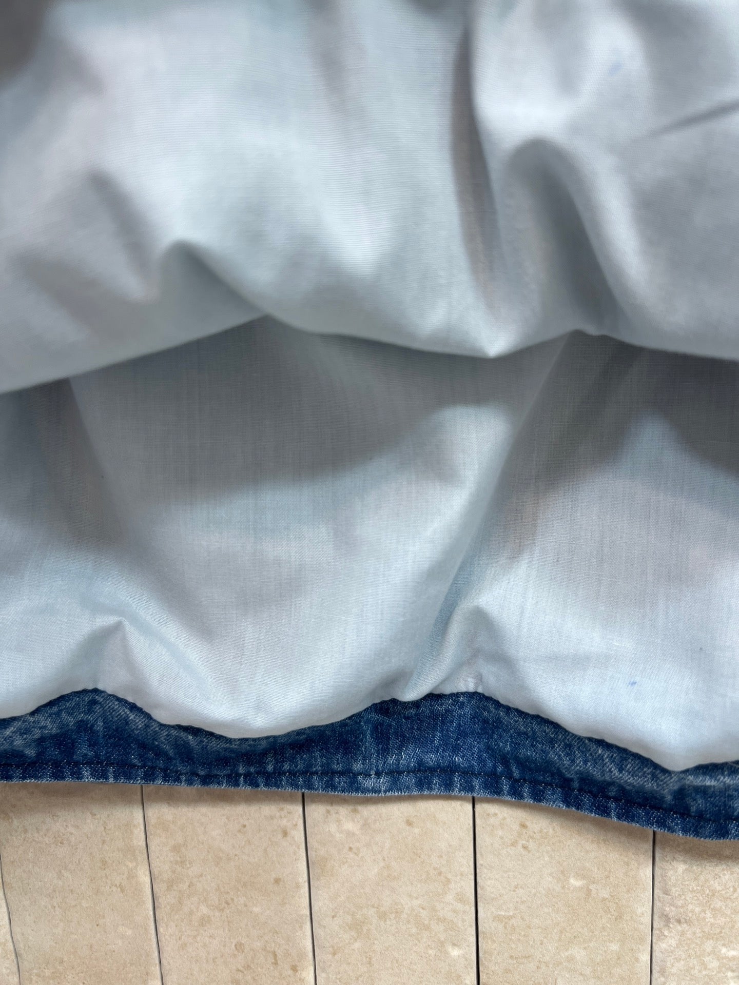 Loewe Balloon Skirt Blue Cotton 402851
