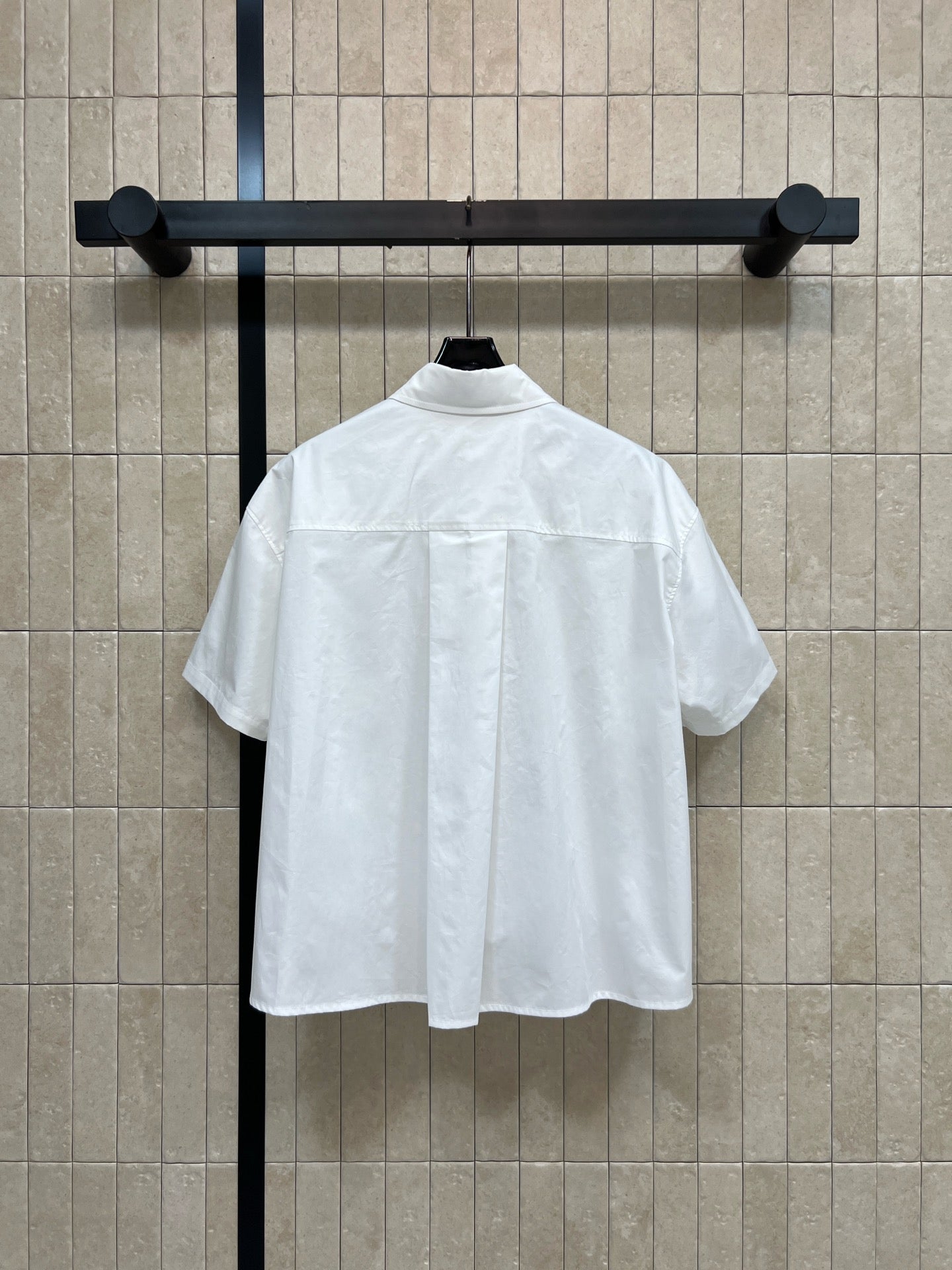 Loewe 26s Short Sleeve Trapeze Shirt White Cotton 402855