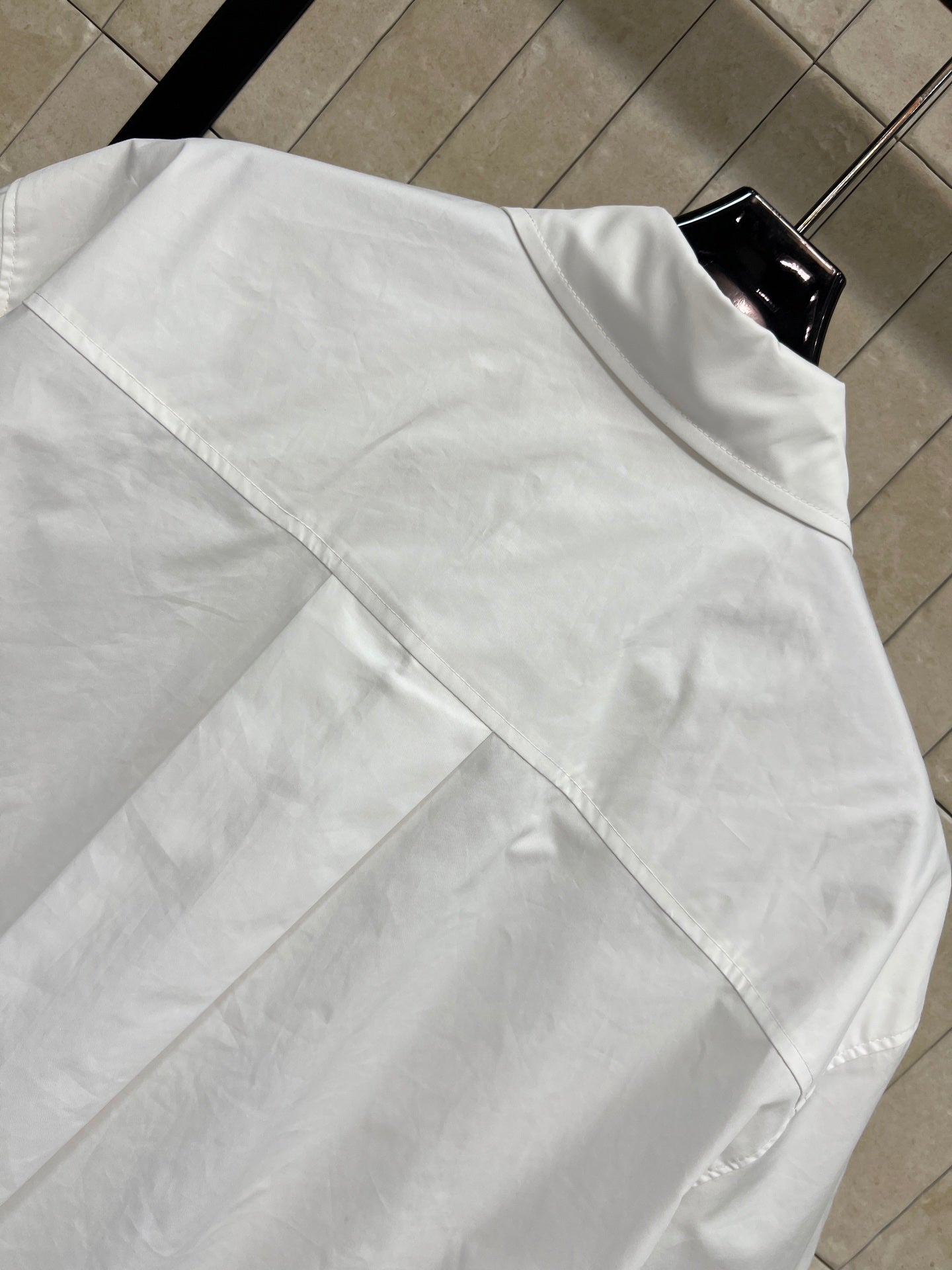 Loewe 26s Short Sleeve Trapeze Shirt White Cotton 402855