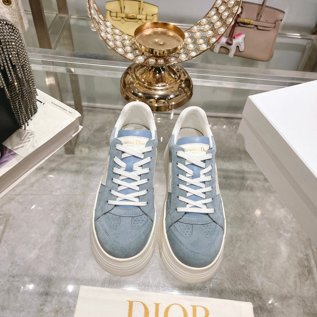 cd star sneaker white calfskin rock gray suede