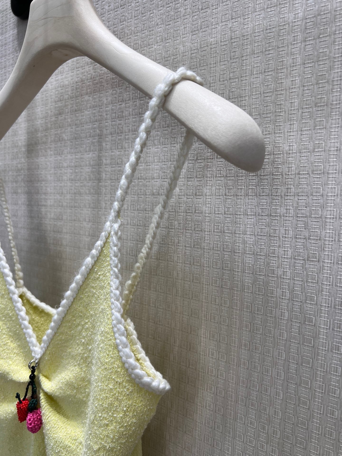 Prada Pollen Yellow Cotton Bouclé Top 400562