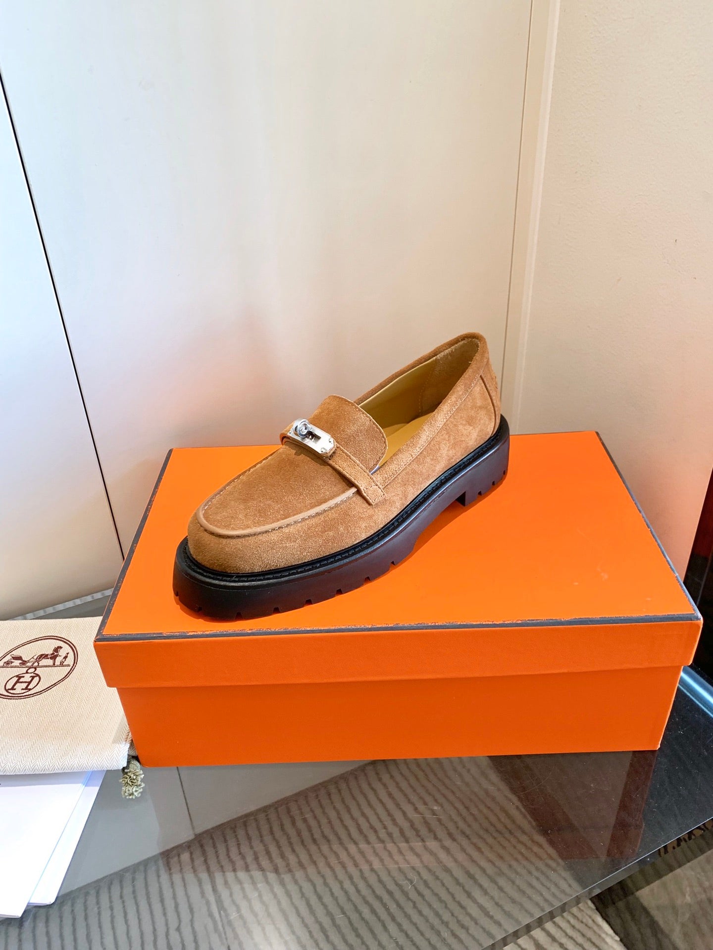 HM Icone Loafer Caramel Suede 963168