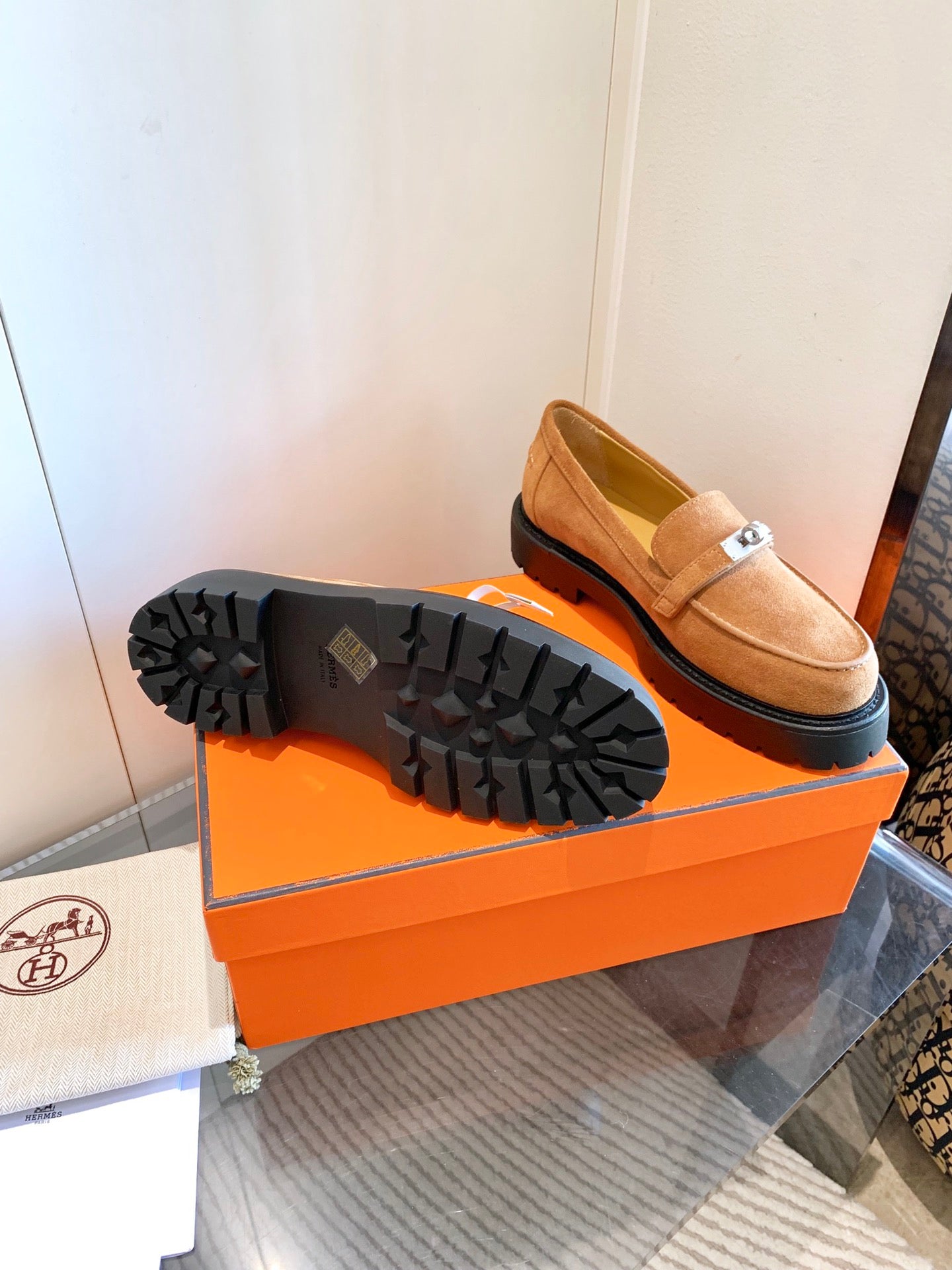 HM Icone Loafer Caramel Suede 963168