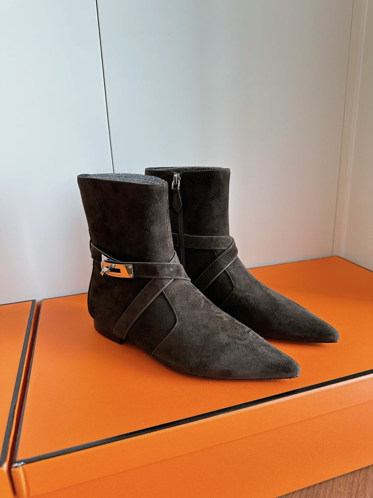 HM 26s Nice Ankle Boots 1.5cm Ebène Suede 149081