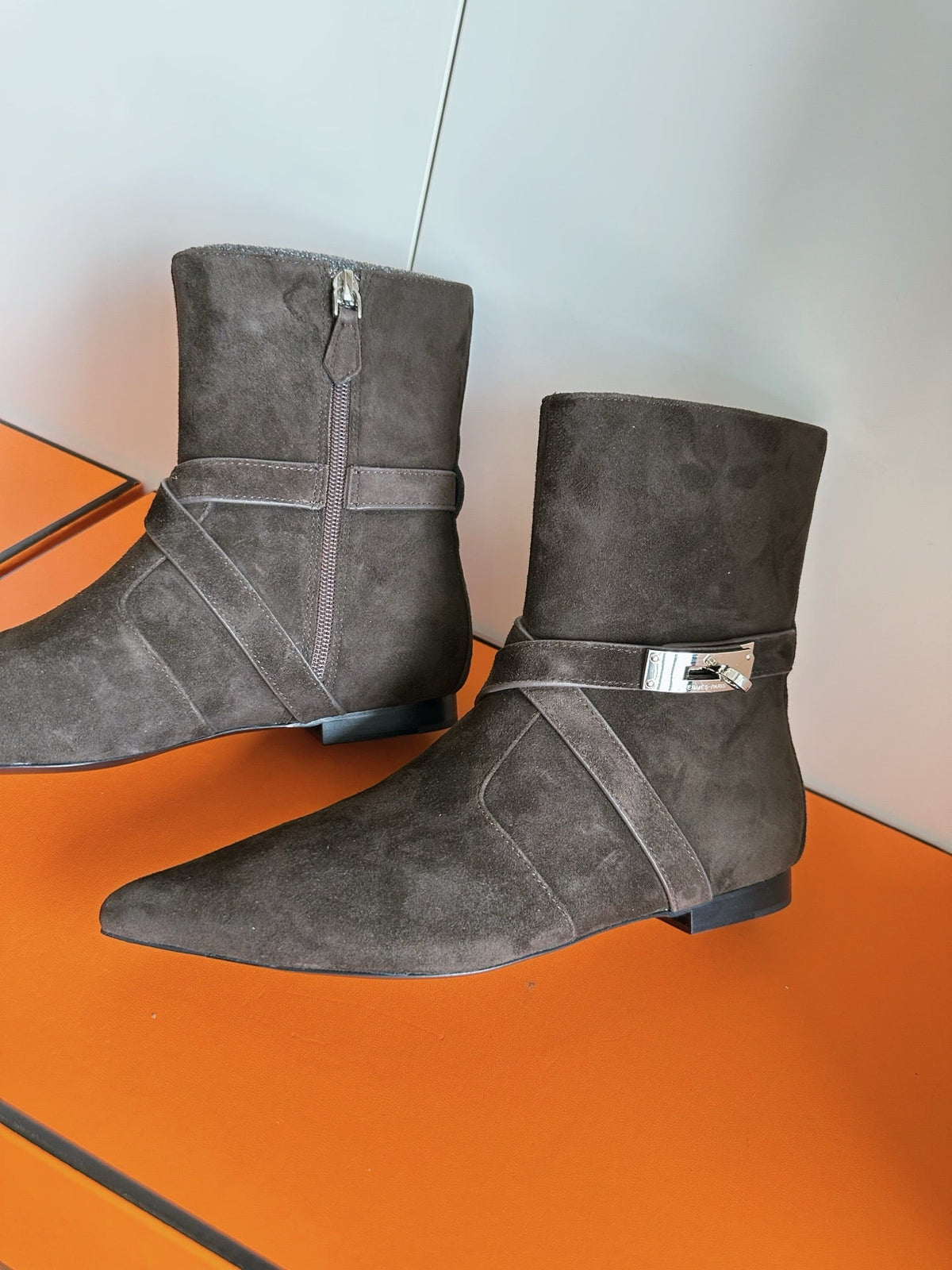 HM 26s Nice Ankle Boots 1.5cm Ebène Suede 149081