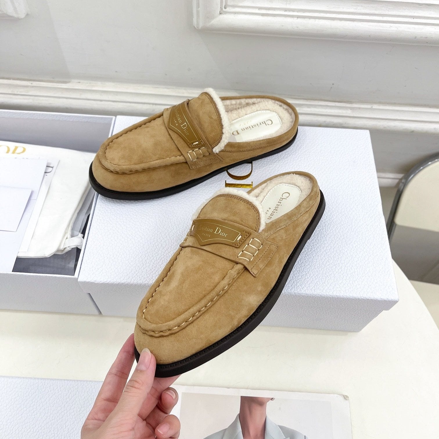 CD Boy Mule Light Brown Suede