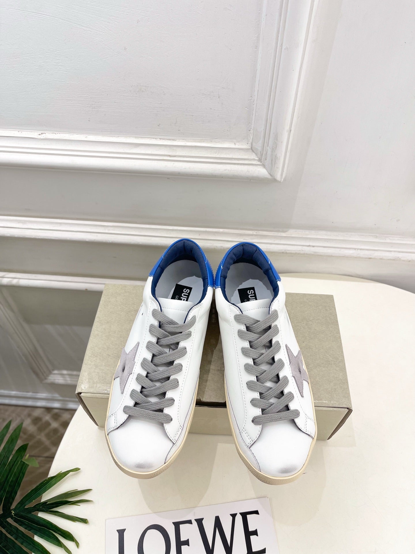 Golden Goose 26s Super-Star Grey Star White Blue Leather 947750