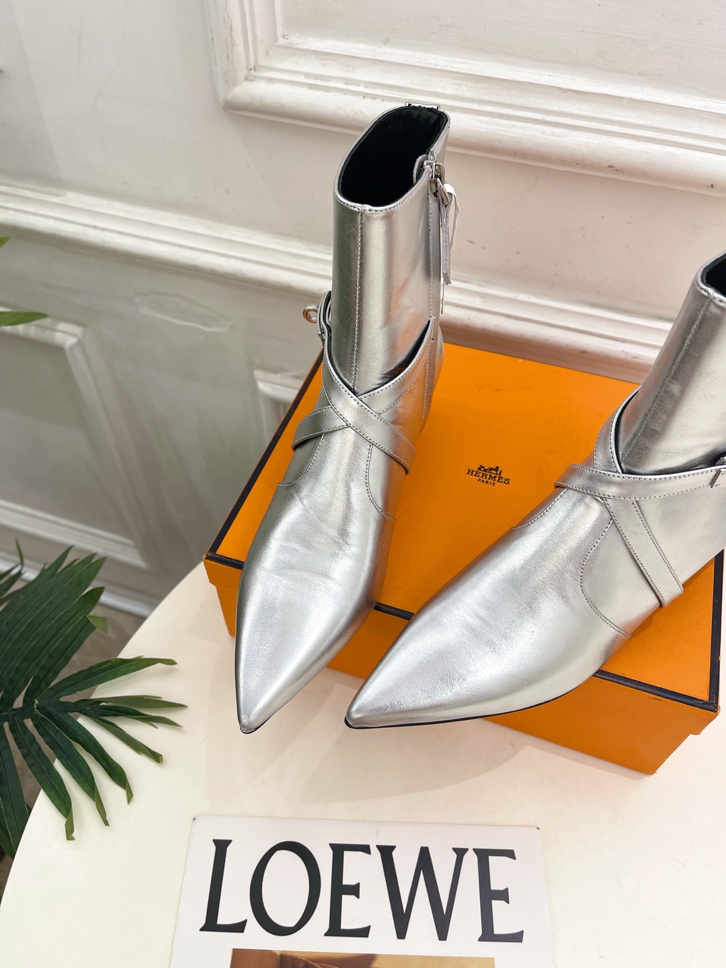 HM 26s Nice 40 Ankle Boot Sliver Lambskin 947287