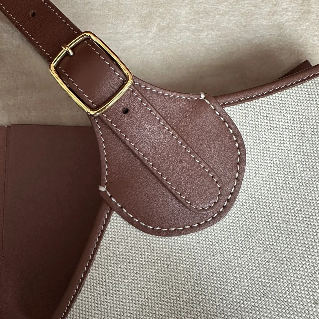 LP 2026 Bobbin Bucket Bag Natural/Caramel Sugar/Sun Gold Cotton Leather