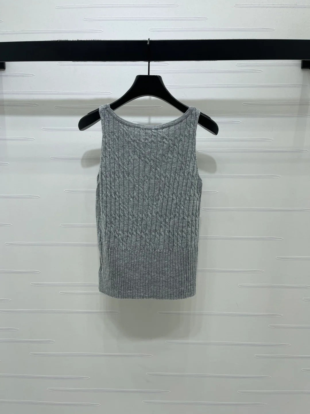 Miumiu 2026 Vest White and Gray Wool