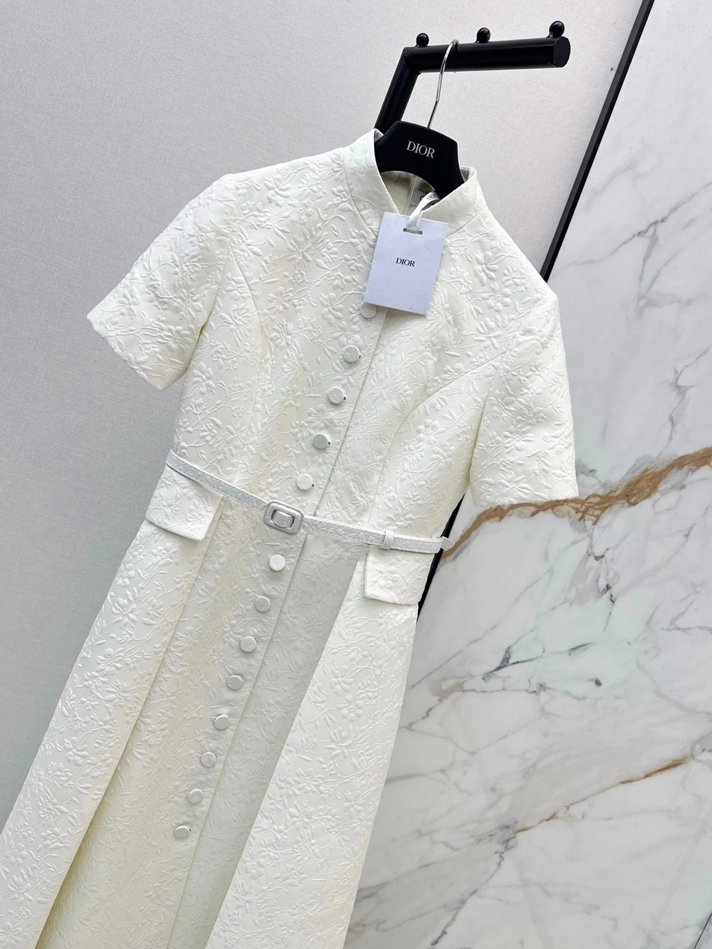 DIOR 25S STAND COLLAR LONG DRESS 512