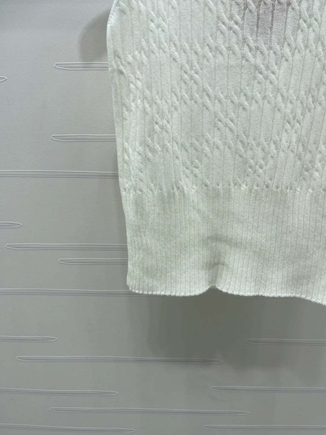 Miumiu 2026 Vest White and Gray Wool