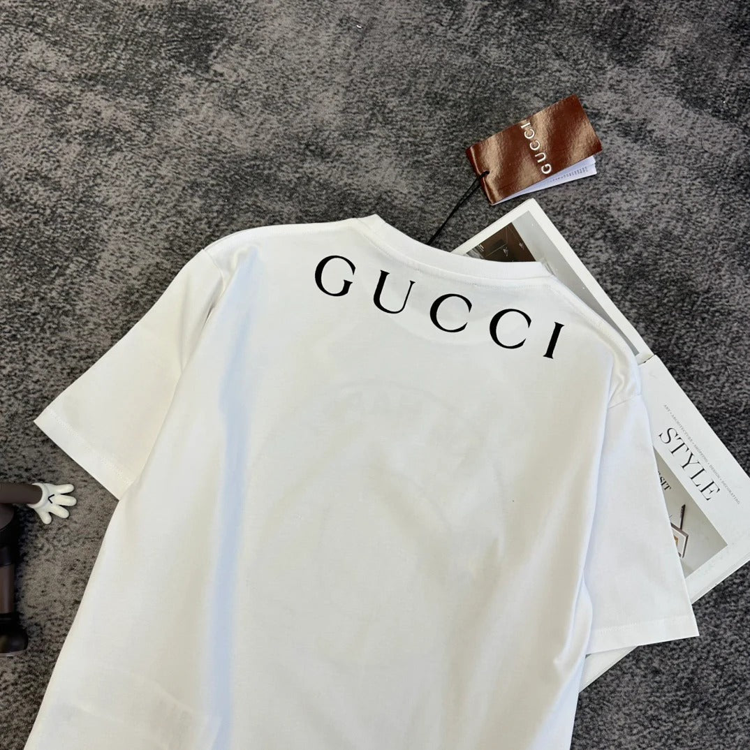 Gucci 2026 "Mr Happy" T-shirt White Yellow Cotton 359229