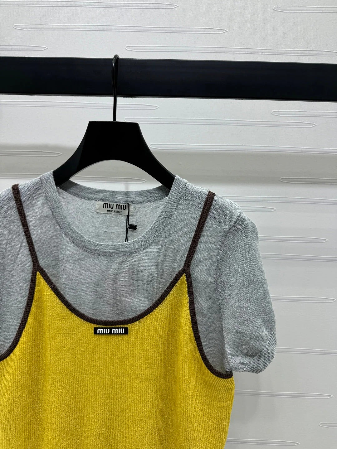 MIU 25S 2 PIECE KNITTED TOP WITH STRAPS 264132