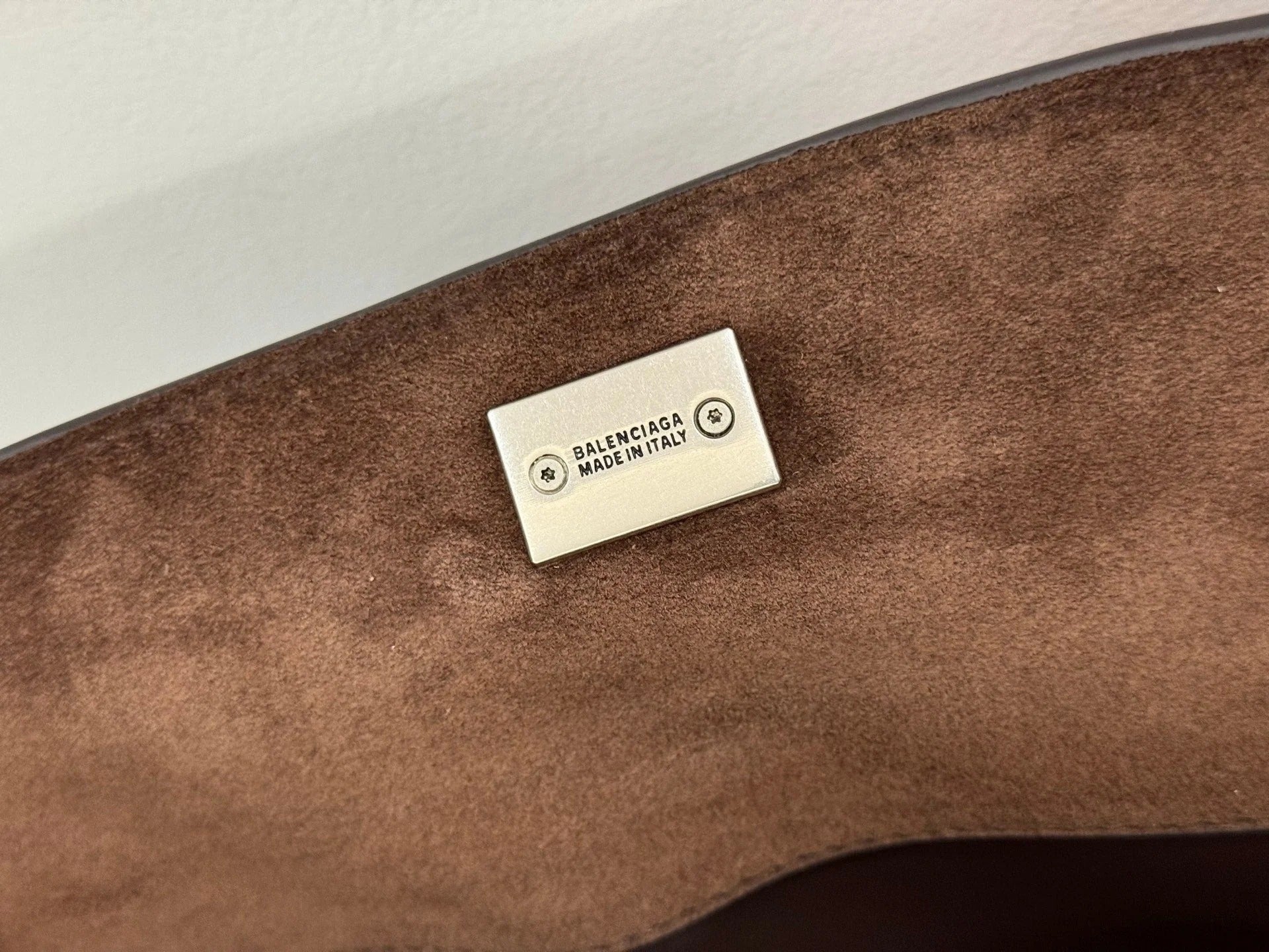 Balenciaga Large Rodeo Bag 40 Coffee Brown Suede Sliver Hardware